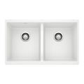 Product Image of Precis SILGRANIT 29" 50/50 Double Bowl Undermount Kitchen Sink (White)