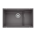 Product Image of Precis Cascade SILGRANIT 29" Single Bowl Undermount Kitchen Sink with Colander - Cinder, 519451
