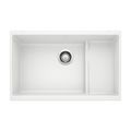 Product Image of Precis Cascade SILGRANIT 29" Single Bowl Undermount Kitchen Sink with Colander - White, 519453