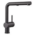 Product Image of Linus Low Arc Pull-Out Dual-Spray Kitchen Faucet - Anthracite, 526367
