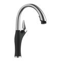 Product Image of Artona Pull-Down Dual-Spray Kitchen Faucet - PVD Steel/Coal Black, 526401