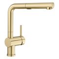 Product Image of Linus Low Arc Pull-Out Dual-Spray Kitchen Faucet - Satin Gold, 526686