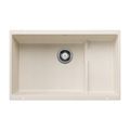 Product Image of Precis Cascade SILGRANIT 29" Single Bowl Undermount Kitchen Sink with Colander - Soft White, 527406