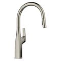 Product Image of Rivana High-Arc Pull-Down Dual-Spray Kitchen Faucet, 1.5 GPM - Satin Platinum, 443249