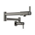 Product Image of Blancoculina II Wall-Mounted Pot Filler w/ 2 Single-Lever Handles , 1.5 GPM - Satin Dark Steel, 527487