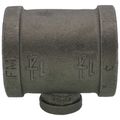 Product Image of 1-1/4" x 1-1/4" x 3/8" Black Reducing Tee