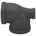 Product Image of 1-1/2" x 1/2" x 1-1/2" Black Reducing Tee
