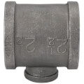 Product Image of 2-1/2" x 2-1/2" x 1" Black Reducing Tee