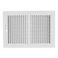 Product Image of 12" x 8" (Wall Opening Size) 2-Way Steel Sidewall/Ceiling Register, 1/2" Series 1 (White)