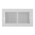 Product Image of 8" x 4" (Wall Opening Size) Sidewall/Ceiling Register w/ 1/3" Fin Spacing (White)