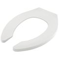 Product Image of Commercial Elongated Open Front Toilet Seat w/Stainless Steel Check-Hinge Post (White)
