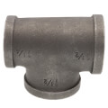 Product Image of 1-1/2" x 1-1/4" x 1-1/2" Black Reducing Tee
