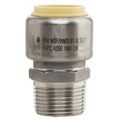 Product Image of 3/4" CTS x 3/4" MNPT 304 Stainless Steel Push-Fit Adapter (Lead Free)