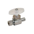 Product Image of 1/2" PEX Crimp x 1/4" OD Comp. Straight Stop Valve, Multi-Turn, Lead Free (Rough Brass)