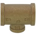 Product Image of 1/2" x 1/2" x 1/4" Reducing Brass Tee (Lead Free)