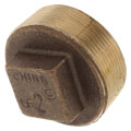 3" Brass Sq Head Plug (Lead Free)