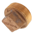 1-1/2" Brass Square Head Plug (Lead Free)