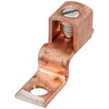 Product Image of Copper Single-Conductor, One-Hole Mount Lug w/ Offset Tang, 8 Str-2 Str