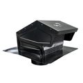 Product Image of 10" GRV824 Roof Cap w/ Flush Tail, Flapper, & Screen (Black)