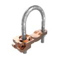 Product Image of Grounding Connector, Conductor To Water Pipe, 4-4/0 Awg, 2-1/2" - 3-1/2" Pipe , 3/8" Stud