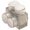 Product Image of UNITAP Aluminum Multi-Tap Connector, Clear Insulated, 2 Port, 1 Sided Entry, 14-2/0 AWG, Al/Cu Rated