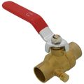 Product Image of 3/4" Sweat Full Port Forged Brass Ball Valve w/ Bleeder (Lead Free)