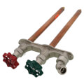 Product Image of C-108 Series 12", 1/2" PEX Crimp Inlet Hot & Cold Anti-Siphon Adjustable Wall Faucet