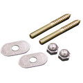 Product Image of 1/4" x 3-1/2" Brass Plated Closet Screws w/ Oval Washer (box of 50 pairs)