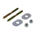 Product Image of 1/4" x 2-1/2" Brass Plated Closet Screws w/ Oval Washer (box of 50 pairs)