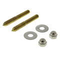 Product Image of 5/16" x 2-1/2" Brass Closet Screws w/ Round Washer (box of 50 pairs)