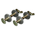 Product Image of 5/16" x 3" Brass Tank to Bowl Bolt Set w/ Hex Nut and Wing Nut (box of 50 pairs)