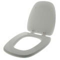 Deluxe Molded Wood Toilet Seat, Round Closed Square Front w/ Cover