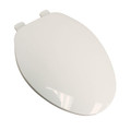 Builder Grade Plastic Elongated Toilet Seat w/ Factory-Installed "Living" Hinge - White