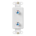 Product Image of Decora Insert, Two F-Connector Couplers (White)