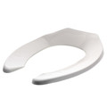 Commercial Quality Elongated Toilet Seat w/ Stainless Steel Hinge Post - White