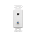 Product Image of Decora Insert, 6p4c + F Connector, Screw Terminals (White)