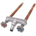 Product Image of Model C22 10", 1/2" x 3/4" Sweat Hot & Cold Anti-Siphon Wall Faucet w/ Metal Handle (Chrome)