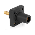 Product Image of Fem Panel Receptacle, Cam-Type, Self-Clinching Nut, 90 Deg. #2 to 4/0 AWG (Black)