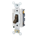 Product Image of 20A, 120/277V Toggle 4-way AC Quiet Switch, Heavy Duty Spec Grade, Grounding, Back & Side Wired (Brown)