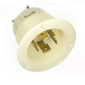 Product Image of 30A, 600V 3-Phase, NEMA L17-30P, 3P, 4W, Flanged Inlet Locking Receptacle, Grounding (White)
