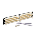 Product Image of Cat 5e 110-style Rack-mount Wiring Block Kit, Includes 100-pair 1RU Panel, Labels, And (24) Cat 5e C-4 Clips