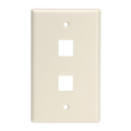 Product Image of Single-Gang Quickport, Wallplate For LaRGe Connectors, 2-port (Light Almond)