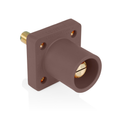 Product Image of Male Panel Receptacle, Cam-Type, Self-Clinching Nut, 90 Deg. #2 to 4/0 AWG (Brown)