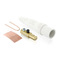 Product Image of 16 Series Taper Nose Cam-Type Male Plug, Contact & Insulator, Detachable, #2, 2/0 AWG, 300A Max, Type 3R When Mated (White)