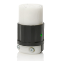 Product Image of 30A, 125V NEMA L5-30R, 2P, 3W, Locking Connector, Grounding, Power Indication (Black/White)