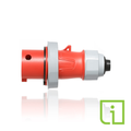 Product Image of 30A, 480V 3-Phase, 3P, 4W, LEV Series IEC 60309-1 & IEC 60309-2 Pin & Sleeve Plug w/ Power Indication, IP66/IP67/IP68/IP69K, Watertight, Red