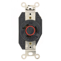 Product Image of 20A, 480V 3-Phase, NEMA L12-20R, 3P, 3W, Flush Mtg Locking Receptacle, Non-Grounding (Black)