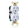 Product Image of Duplex Receptacle, Heavy Duty Two Outlets Marked Controlled 20A 125V NEMA 5-20R, 2P 3W (White)