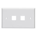 Product Image of 2-port Horizontal Wallplate (White)