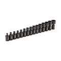 Product Image of 3/8" Drive 6-Point Universal Joint Impact Socket Set, 15-Piece (1/4-1")